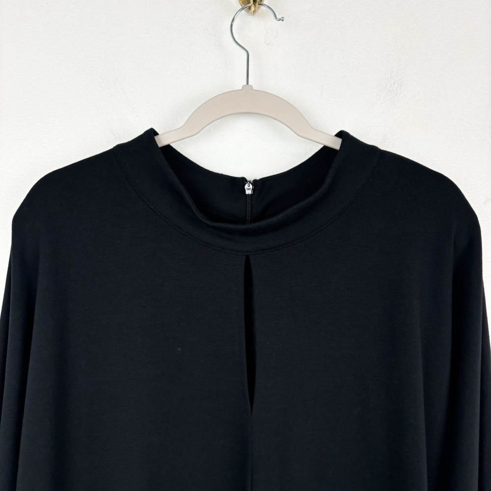 Lane Bryant 6th & LN Collection Black Keyhole Neckline Long Sleeve Dress Sz 28 - Picture 3 of 8